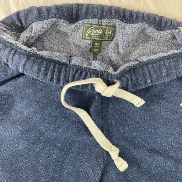 Roots Canada Sweatpants Navy Blue Open Leg Men’s Size Medium - Picture 11 of 14